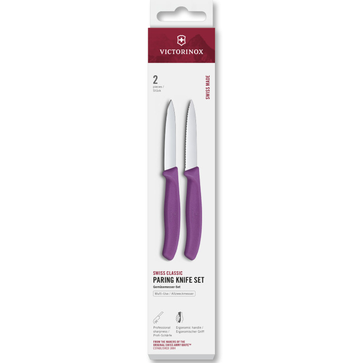 Victorinox Swiss Classic Keukenset groente/schilmes purple  per 2 stuks 