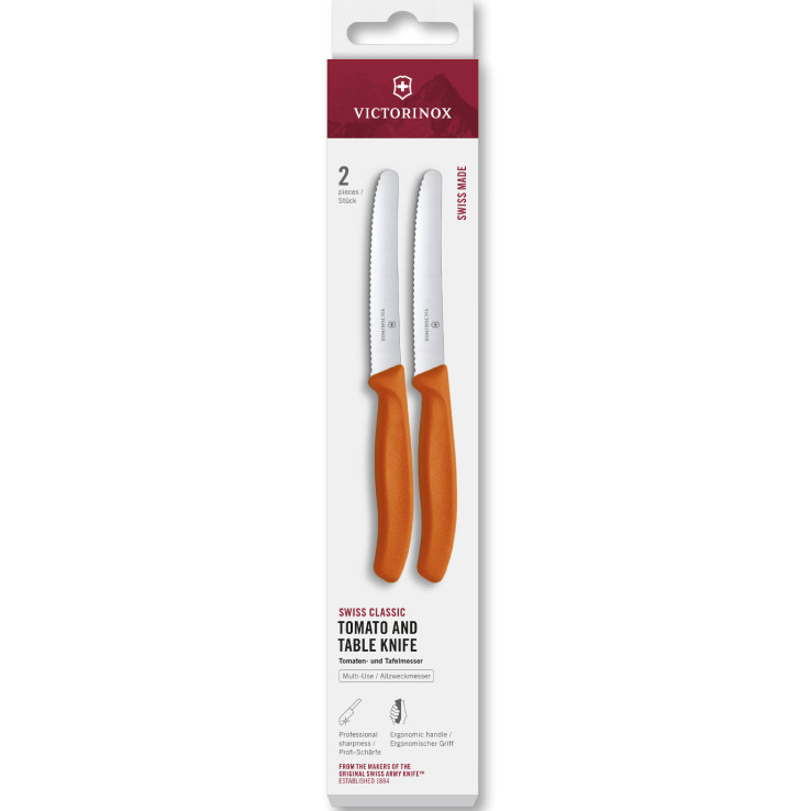 Victorinox Swiss Classic Kartel groente/schilmes orange per  2 stuks 