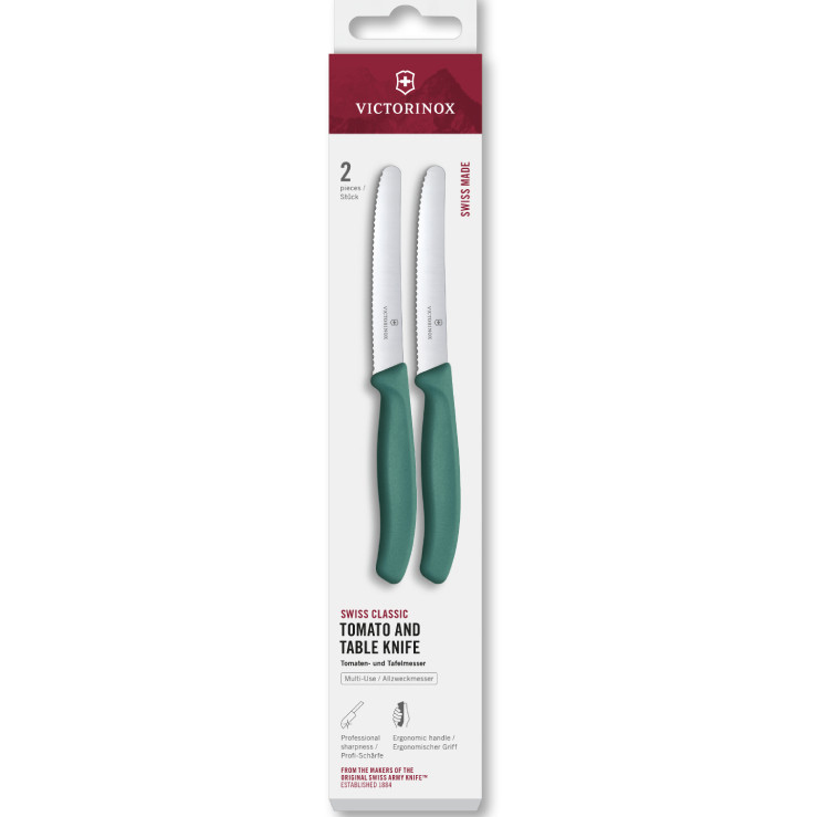 Victorinox Swiss Classic Kartel groente/schilmes green per 2 stuks 