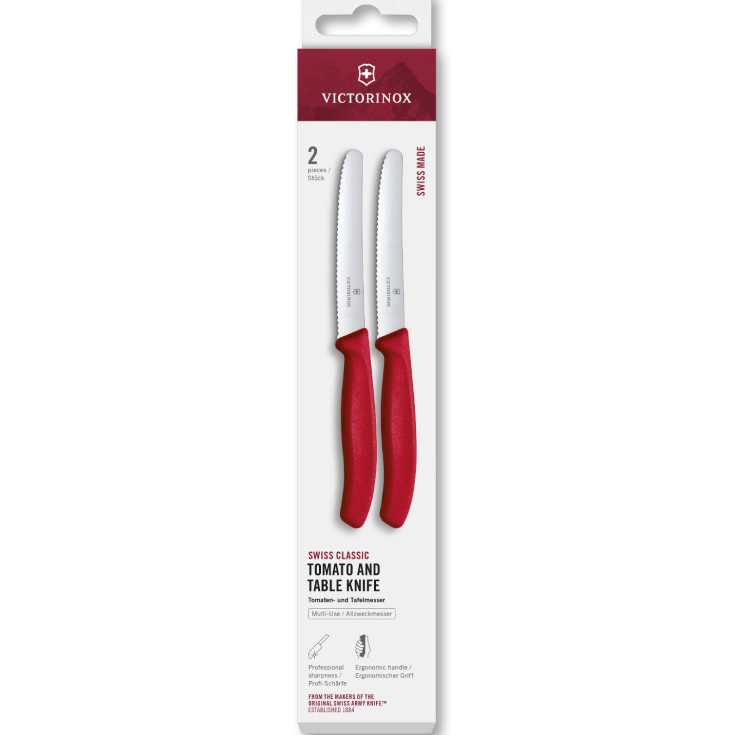 Victorinox Swiss Classic Kartel groente/schilmes red per  2 stuks 