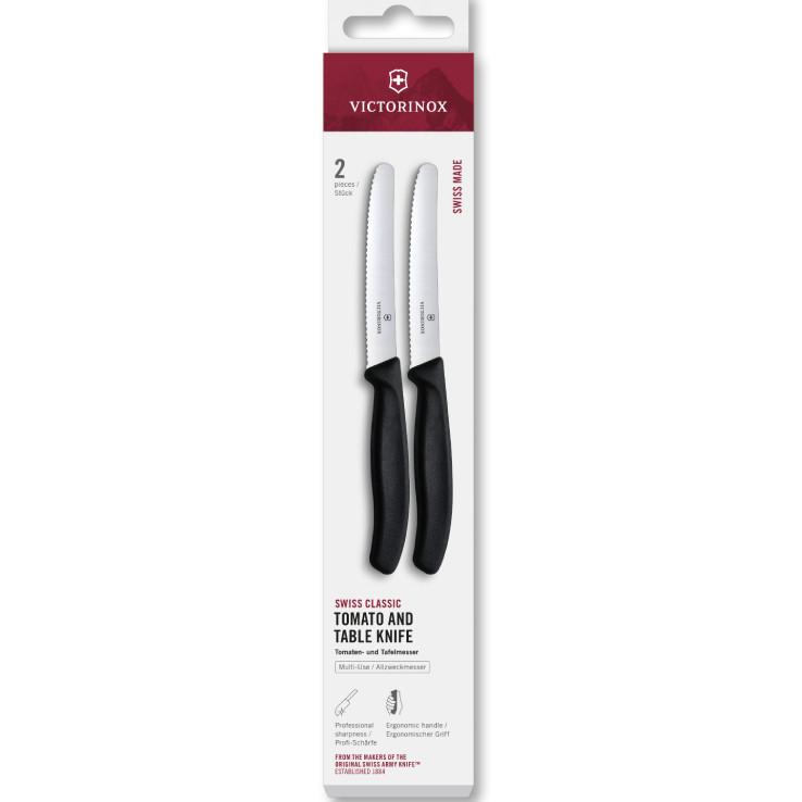 Victorinox Swiss Classic Kartel groente/schilmes black per  2 stuks 