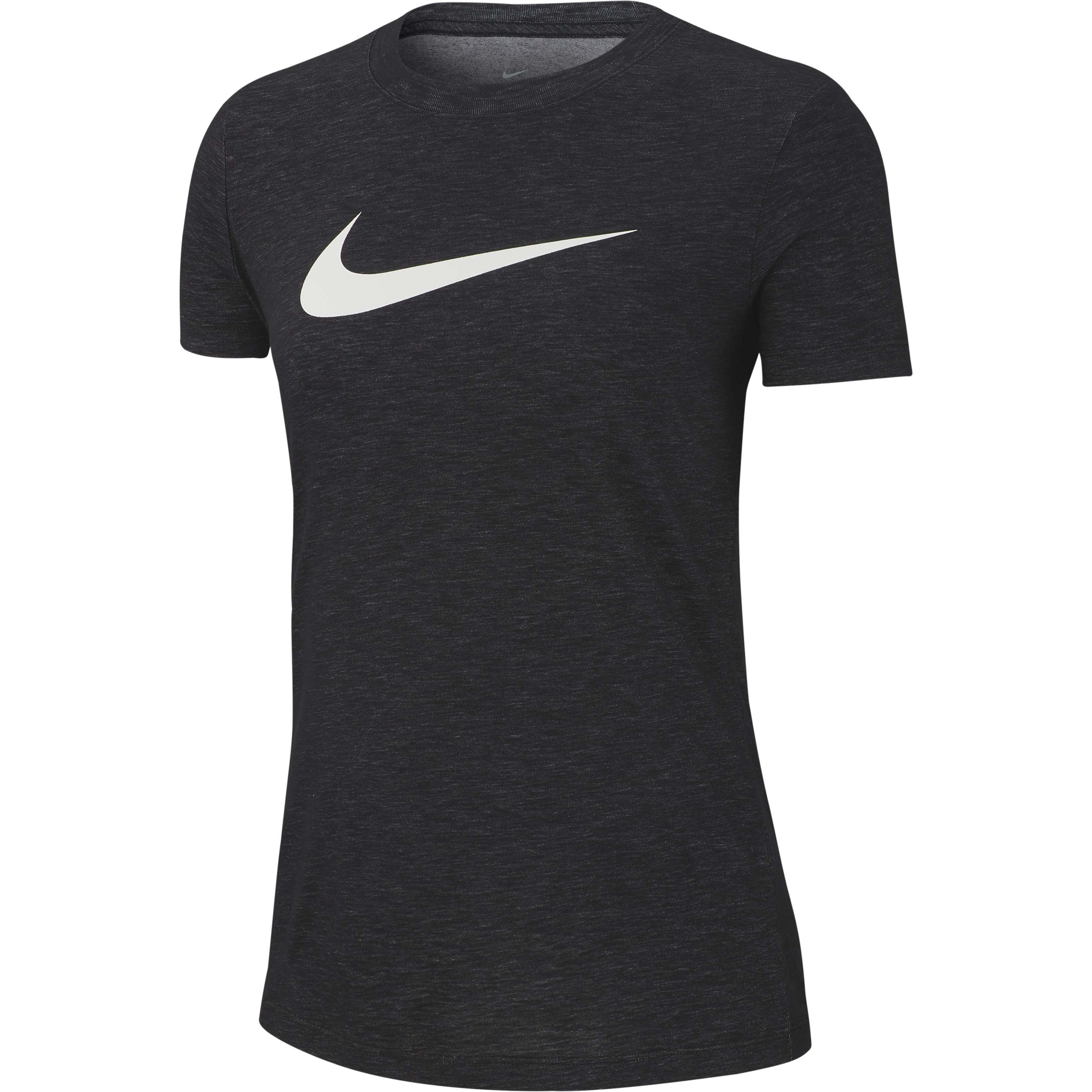 Afrikaanse Omtrek wees stil Nike Dri-FIT shirt dames black heather grey white