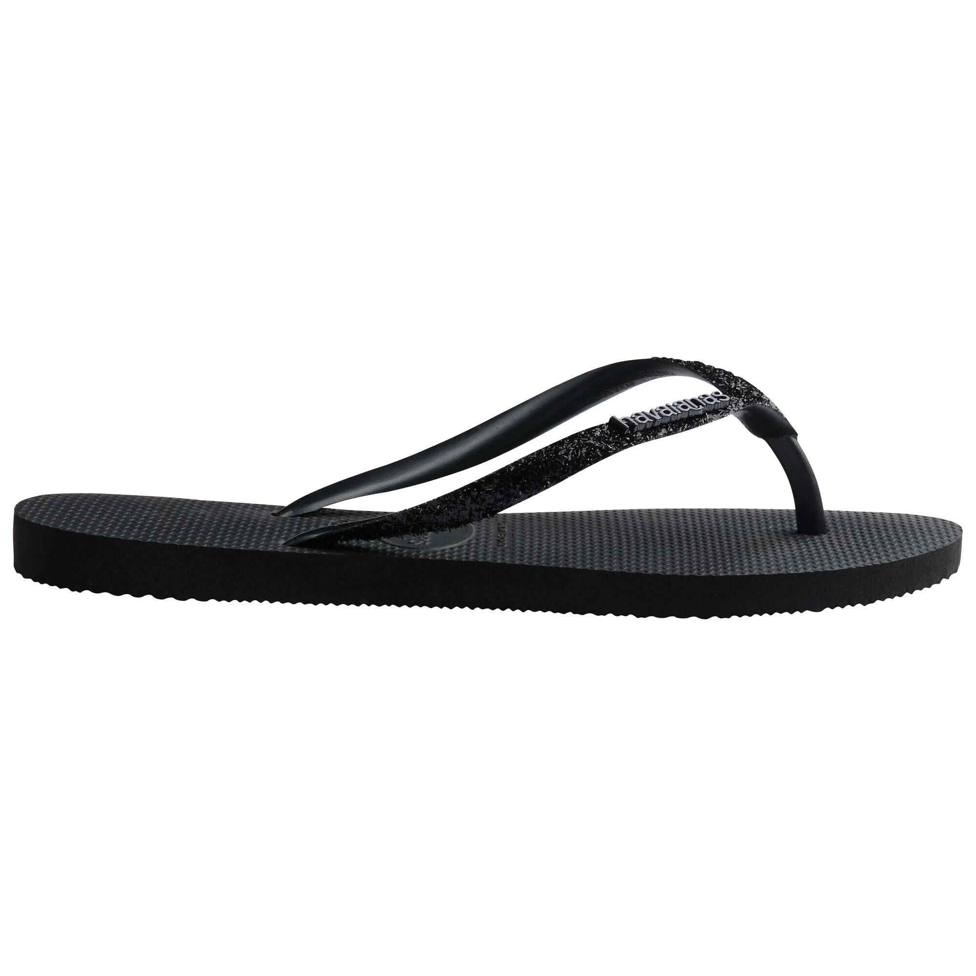 Havaianas Glitter II slippers dames black dark grey