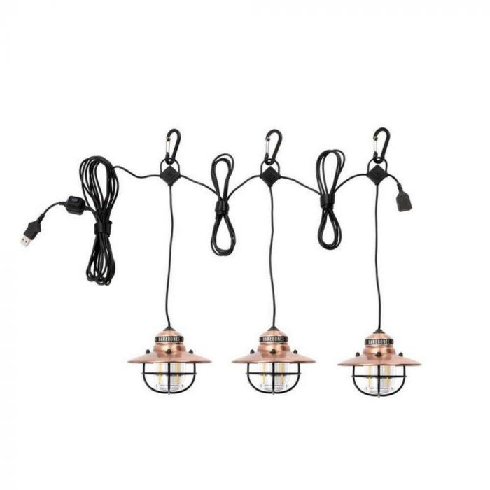 Barebones Edison String USB hanglamp 3 stuks copper 
