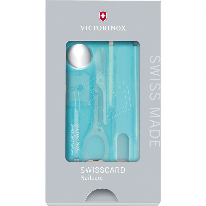 Victorinox Swiss Card nagelverzorgingsset ijsblauw 