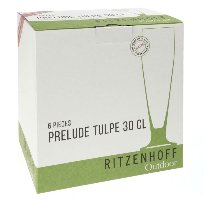 Ritzenhoff Prelude Tulpe bierglas 300 ml transparant 6-pack 