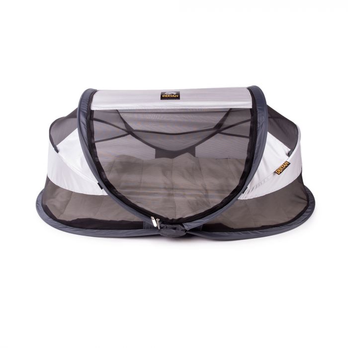 Deryan Travel Cot Baby Luxe campingbed silver 