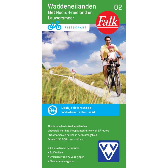 Falk Fietskaart 02 Waddeneilanden met Noord-Friesland  en Lauwersmeer