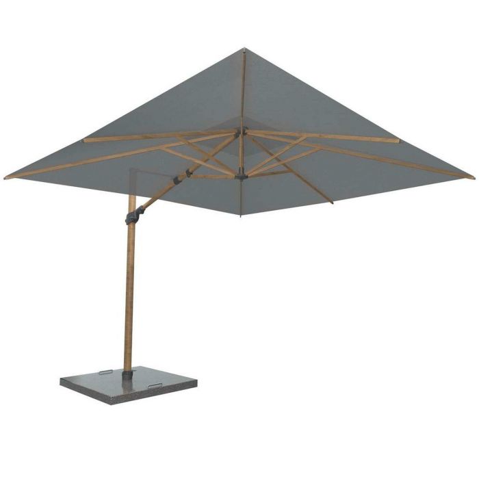 4 Seasons Outdoor Siesta Premium parasol 300 x 300 charcoal wood 