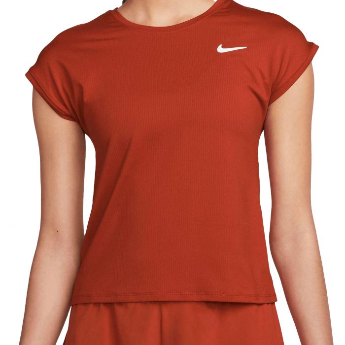 Identiteit Verkeerd Consequent Nike Court Dri-FIT Victory tennisshirt dames cinnabar white