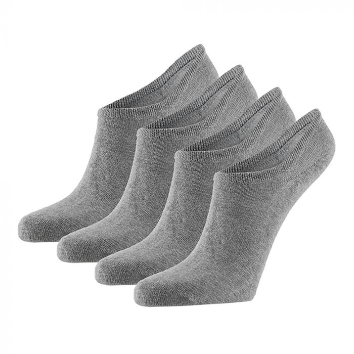 Apollo Bio-Cotton sneaker sokken light grey 4-pack 