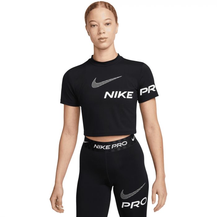 Nike Pro Dri-FIT shirt dames black white 
