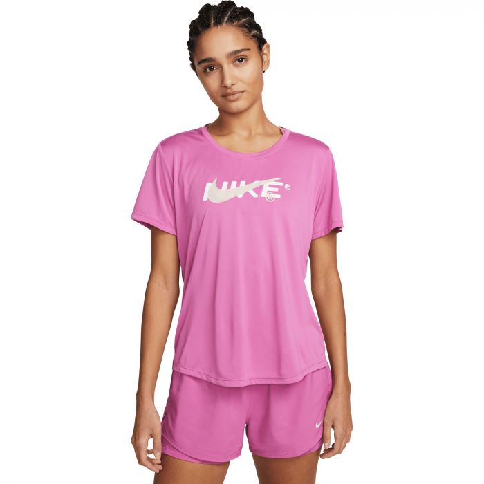 Nike One Dri-FIT shirt dames pink 