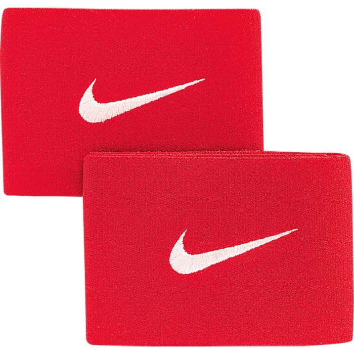 Nike Stay scheenbeschermer bandjes university red wit