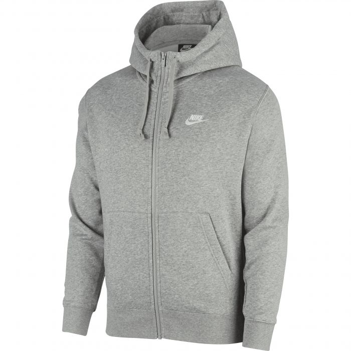 Nike Sportswear Club Fleece vest heren dark grey heather matte silver white