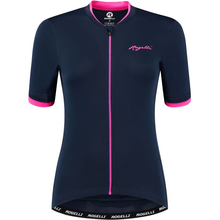 Rogelli Essential fietsshirt dames blauw roze 