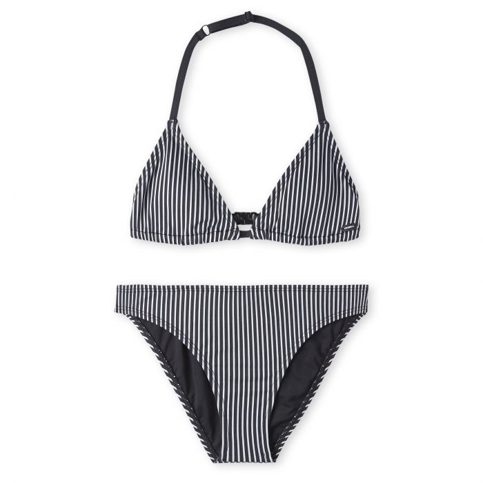 O'Neill Surf State bikini junior black simple stripe 