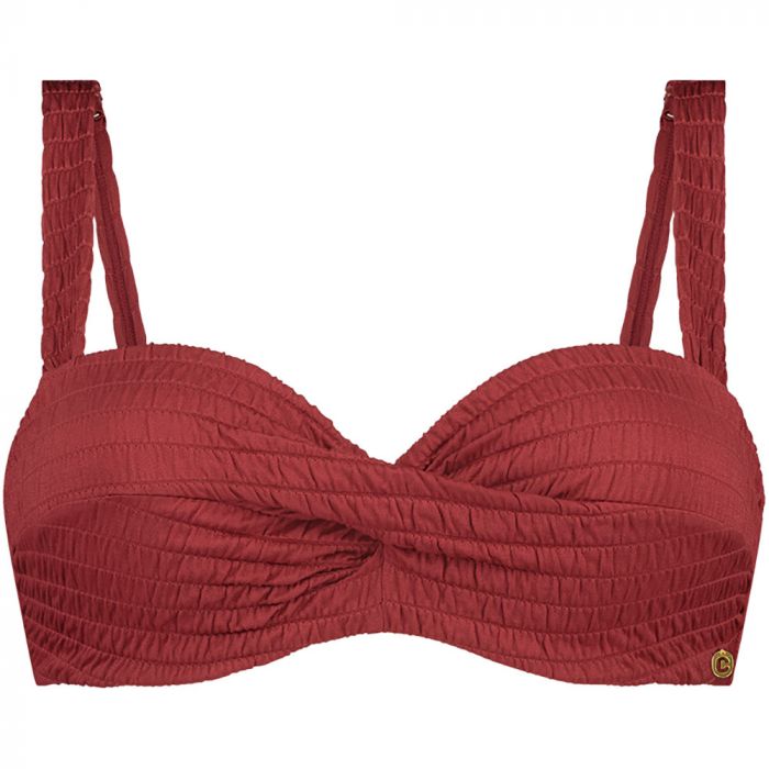 Ten Cate Beach Twisted bikini top dames shiny rouge 