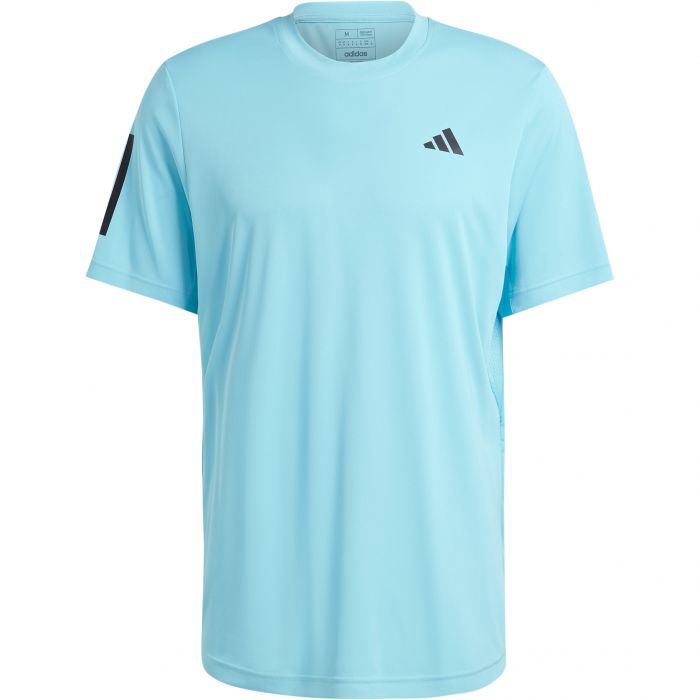 Adidas Club 3-Stripes tennisshirt heren light aqua 