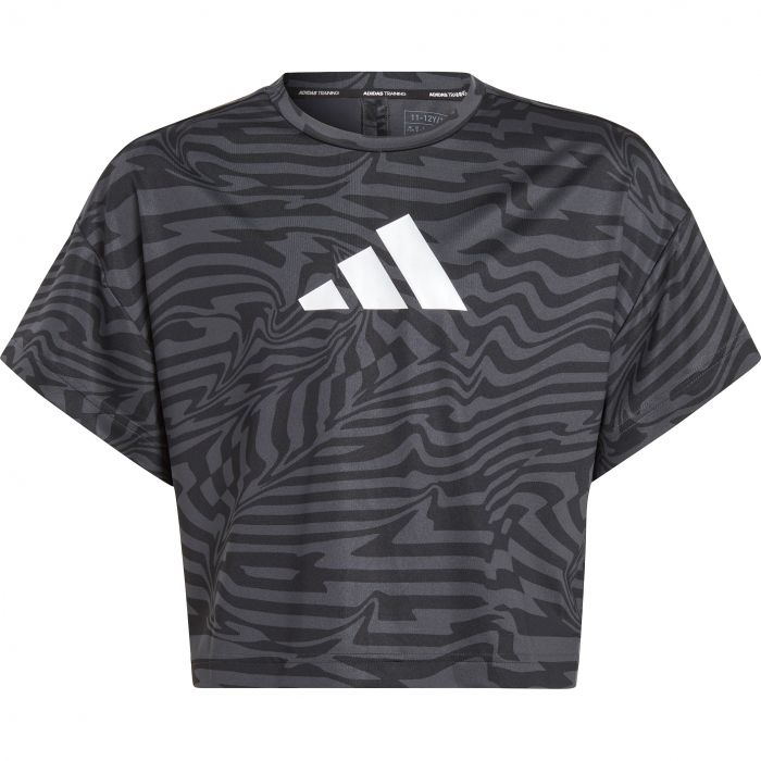 Adidas Aeroready Print shirt junior carbon black grey four