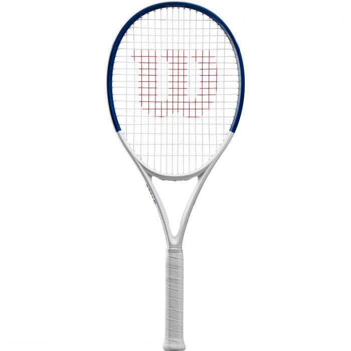 Wilson US Open Clash 100 V2 tennisracket white blue 