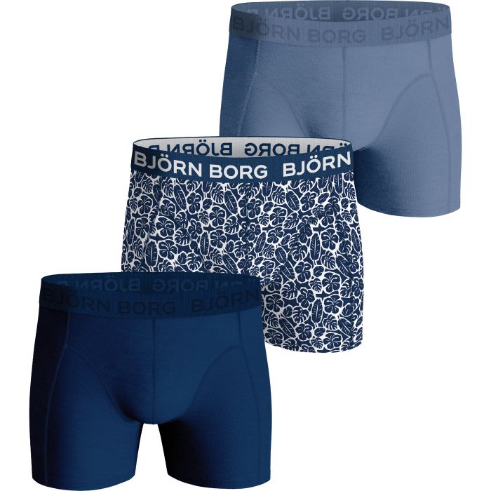 Björn Borg Cotton stretch onderbroek heren 3-pack blauw 