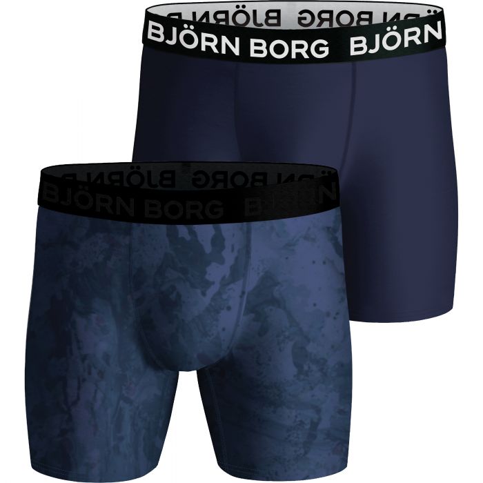 Björn Borg Performance onderbroek heren 2-pack blauw 
