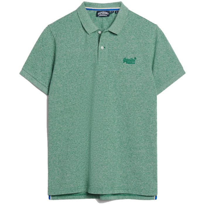 Superdry Classic Pique polo heren bright green grit 