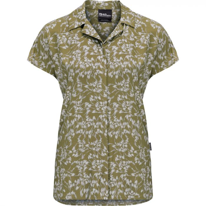 Jack Wolfskin Sommerwiese blouse dames leaves bay leaf 