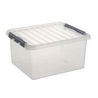 Sunware Q-Line opbergbox 36 liter transparant metaal 
