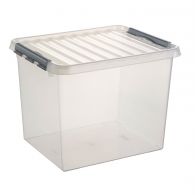 Sunware Q-Line opbergbox 52 liter transparant metaal 