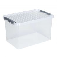 Sunware Q-Line opbergbox 62 liter transparant metaal 
