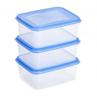 Sunware Club Cuisine vershouddoos 1,2 liter transparant blauw 3-pack