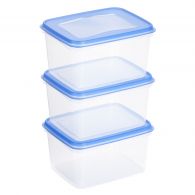 Sunware Club Cuisine vershouddoos 1,5 liter transparant blauw 3-pack