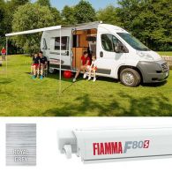 Fiamma F80s 340 cassetteluifel polar white - royal grey 