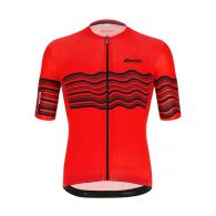 Santini Tono Profilo fietsshirt heren red 