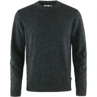 Fjällräven Övik Round-neck sweater heren dark grey 