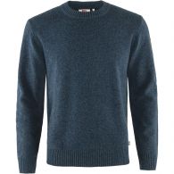 Fjällräven Övik Round-neck sweater heren navy 
