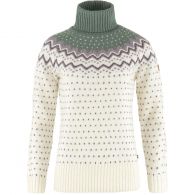 Fjällräven Övik Knit sweater dames chalk white patina green 