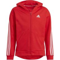 Adidas 3-Strips Hoodie vest junior vivid red white 