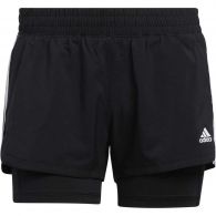 Adidas Pacer 3-Stripes 2-in-1 short dames black 