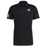 Adidas Club 3 Stripes tennispolo heren black white 