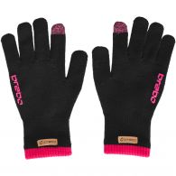 Brabo Wintergloves Swipe hockeyhandschoenen black pink 