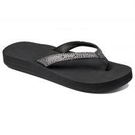 Reef Star Cushion Sassy slippers dames black silver 