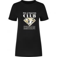 NIKKIE Diamond Club shirt dames black 