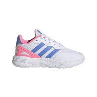 Adidas Nebzed HQ6139 vrijetijdsschoenen junior cloud  white blue fusion beam pink