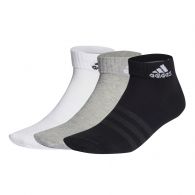 Adidas Thin And Light sokken medium grey heather  white black 3-pack