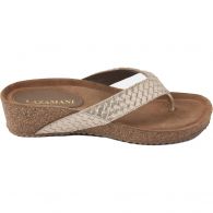 Lazamani 75.807 slippers dames weave wedge gold 