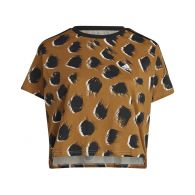 Adidas Essentials 3-Stripes Croptop Plus Size shirt dames  bronze strata multicolor black