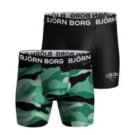 Björn Borg Performance onderbroek heren black camou 2-pack 